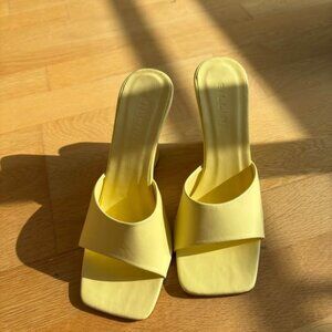 Yellow wedge heels size 7